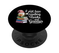Mi piace leggere libri e gnomi PopSockets PopGrip Adesivo