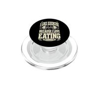 Mi piace l'esercizio perché amo mangiare divertente palestra PopSockets PopGrip per MagSafe