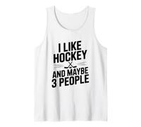 Mi Piace lhockey e Forse 3 Persone Divertente Fan Canotta