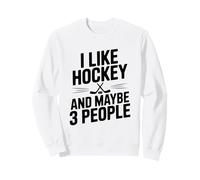 Mi Piace lhockey e Forse 3 Persone Divertente Fan Felpa