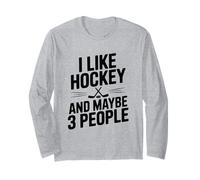Mi Piace lhockey e Forse 3 Persone Divertente Fan Maglia a Manica
