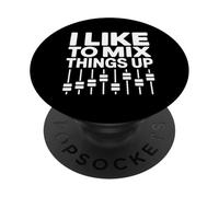 Mi piace mescolare le cose ingegnere audio PopSockets PopGrip Adesivo