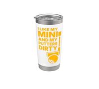Mi piace Mini e i miei Putter sporchi Bicchiere termico in acciaio inox doppia parete