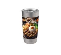 Mi piace molto Bakso cibo indonesiano polpette Noodle Surimi Bicchiere termico in acciaio inox doppia parete