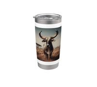 Mi piace molto Brahman Brahmin Bull Bovini Zebu Mucca Bicchiere termico in acciaio inox doppia parete
