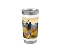 Mi piace molto Brahman Brahmin Bull Bovini Zebu Mucca Bicchiere termico in acciaio inox doppia parete