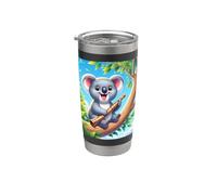 Mi piace molto Didgeridoo - Musica Koala indigena aborigena Bicchiere termico in acciaio inox doppia parete