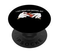 Mi piace molto lavorare a maglia, ok? PopSockets PopGrip Adesivo