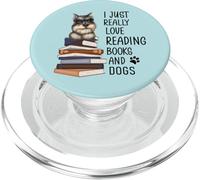 Mi piace molto leggere libri e cani Schnauzer carino PopSockets PopGrip per MagSafe
