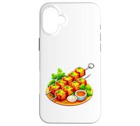Mi piace molto Paneer Tikka India Indiana Tandoor Food Custodia per iPhone 16 Plus