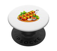Mi piace molto Paneer Tikka India Indiana Tandoor Food PopSockets PopGrip Adesivo