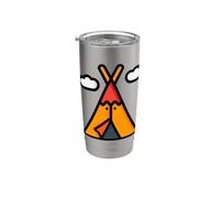 Mi piace molto Teepees Teepee Tipi Bicchiere termico in acciaio inox doppia parete