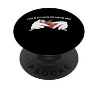 Mi piace ottenere gli occhi smaltati e stancarmi a lavorare a maglia PopSockets PopGrip Adesivo