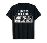 Mi Piace Parlare di AI Funny AI Machine Learning Engineer Maglietta con Stampa Grafica Economica