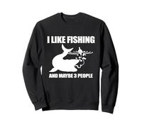 Mi Piace Pescare e Forse 3 Persone per i Pescatori Felpa