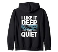 Mi Piace Profondo e Tranquillo Scuba Diving Humor Felpa con Cappuccio