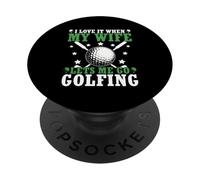 Mi piace quando mia moglie mi lascia andare a golf PopSockets PopGrip Adesivo