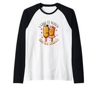 Mi Piace Quando Sei Una Coppia Corndog banale Maglia con Maniche Raglan