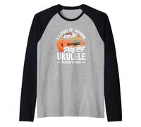 Mi Piace Quando suoniamo l'ukulele Insieme Retro Sun Maglia con Maniche Raglan