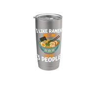 Mi piace Ramen e forse 3 Persone Japanese Noodle Bowl Anime Bicchiere termico in acciaio inox doppia parete