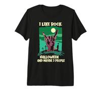 Mi Piace Rock Halloween E Forse 3 Persone Maglietta Premium