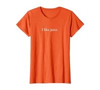 Mi Piace Succo - Funny Typography Maglietta, Donna, Arancio, 3XL
