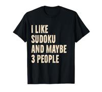 Mi Piace Sudoku E Forse 3 Persone Divertente Sudoku Player Maglietta