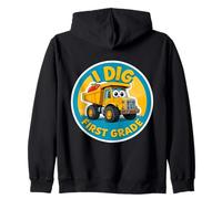 Mi Piace Un autocarro con cassone Ribaltabile di Prima elementare per Tornare a Scuola Trucker Boys Felpa con Cappuccio