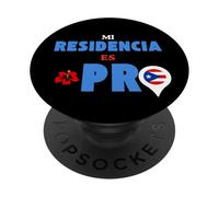 Mi Residencia es Porto Rico | Boricua Pride Graphic PopSockets PopGrip Adesivo