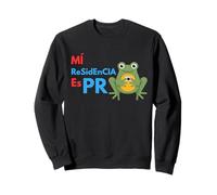Mi Residencia es Puerto Rico Frog | Boricua Pride Graphic Felpa