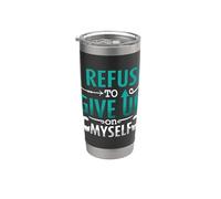 Mi rifiuto di rinunciare a me stesso Consapevolezza dell'ansia Salute mentale Bicchiere termico in acciaio inox doppia parete