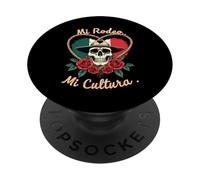 Mi Rodeo, Mi Cultura Teschio Fiori PopSockets PopGrip Adesivo