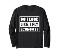Mi Sembra di Volare economia? - Divertente Slogan dell'aviazione Maglia a Manica