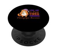 Mi sento come se fossi già stanco domani Fibro Awareness PopSockets PopGrip Adesivo