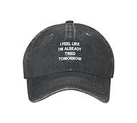 Mi Sento Come Se Fossi già Stanco Domani Unisex Tappo Sportivo Traspirante Cappello da Sole Regolabile Cappello da Cowboy Visiera Baseball Cappellino per Che Corre Estivo Caccia