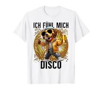 Mi Sento Disco Divertente Disco Del Tasso Dog Apres-Sci Maglietta