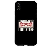 Mi sento meglio quando faccio qualcosa di divertente suonando la batteria per un batterista Custodia per iPhone XS Max