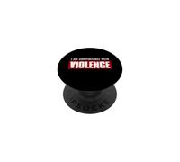 MI SONO A MANO CON LA VIOLENZA Bold Confident Uomo PopSockets PopGrip Adesivo