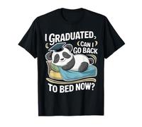 Mi sono laureato, posso tornare a letto adesso? Divertente Panda di laurea Maglietta