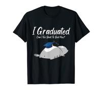 Mi sono laureato Posso tornare a letto Laurea amanti dei gatti Maglietta