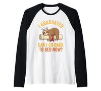 Mi Sono Laureato Posso Tornare a Letto Ora Laurea Bradipo 2026 Maglia con Maniche Raglan
