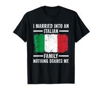 Mi Sono Sposato in Una Famiglia Italiana Divertente in Legge Foto di Matrimonio Maglietta