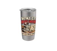 Mi sono svegliato fuori terra per un ottimo inizio divertente invecchiamento umorismo Bicchiere termico in acciaio inox doppia parete