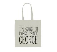 Mi Sposo Con Il Principe GEORGE - Borsa In Tela - Famiglia Reale Divertente