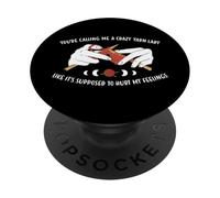 Mi stai chiamando pazza Yarn Lady che lavora a maglia PopSockets PopGrip Adesivo