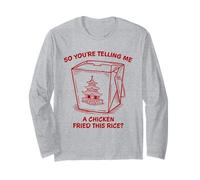 Mi stai dicendo Un Pollo Fritto Questo Riso Divertente Gioco di Parole Maglia a Manica