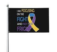 Mi sto concentrando sulla lotta e sulla paura Bandiera per la consapevolezza del cancro alla vescica 3x5 piedi Banner Poster Sfondo decorativo Decorazione da parete Poliestere Applicabile a Giardino C
