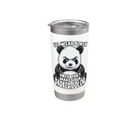 Mi vestirò di nero finché non compongono un panda di colore più scuro Bicchiere termico in acciaio inox doppia parete