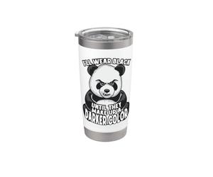 Mi vestirò di nero finché non compongono un panda di colore più scuro Bicchiere termico in acciaio inox doppia parete