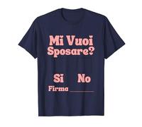 Mi Vuoi Sposare Matrimonio Proposta Originale Sposo Sposa Maglietta